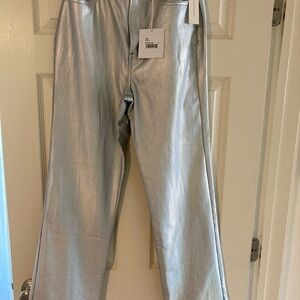 Holiday!!Anthropologie silver jean style pants